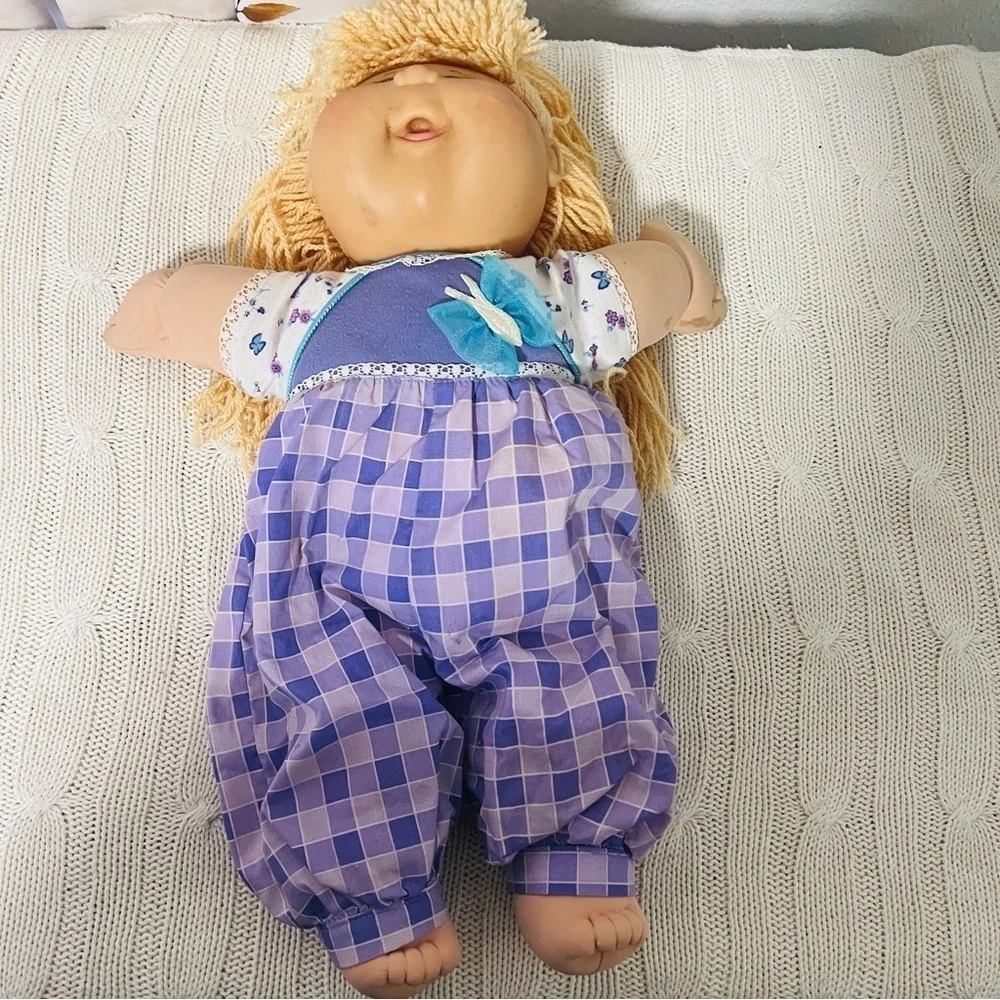 Vintage Cabbage Patch Kids Signed Xavier Play Along Roberts Blonde Hair Doll